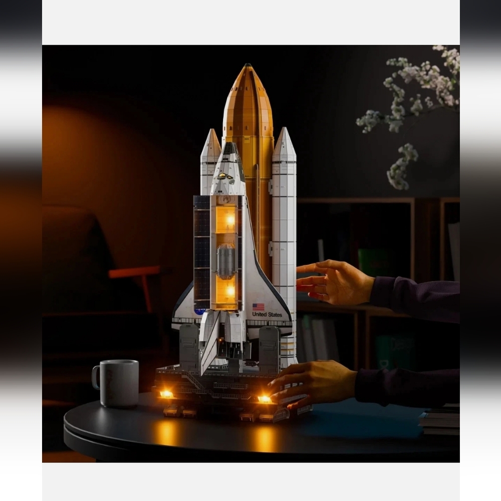 4D Build Space Shuttle 3D Model Kit with LED Lights Architect Series